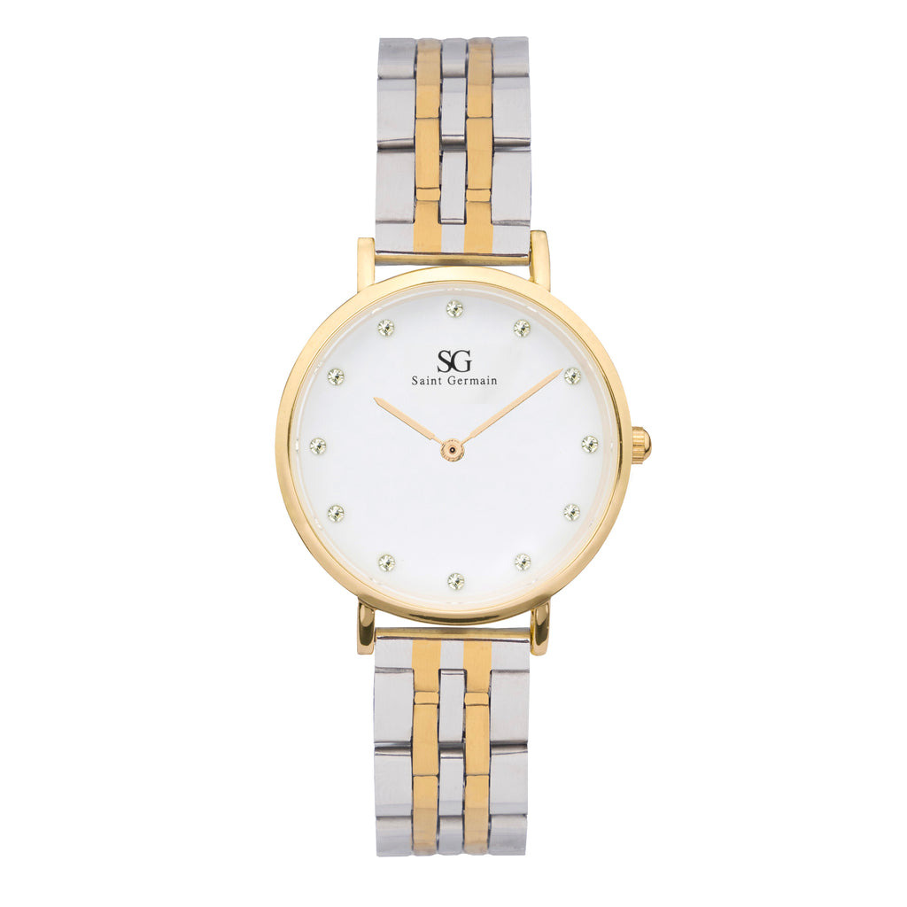 Relógio Feminino Madison Diamond Bicolor Gold 32mm